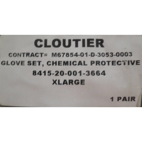 Government Military Issue XL Chemical Protective Glove Shells & Inserts, 1 Pair - Picture 9 of 9